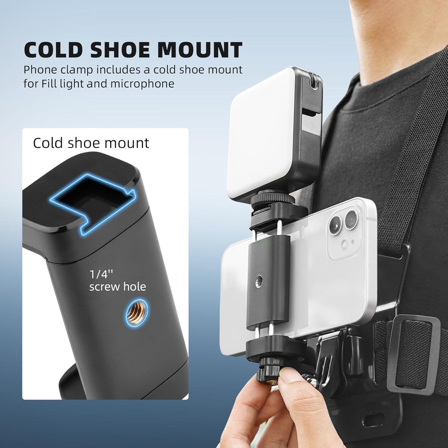 POV Phone Chest Mount for Iphone, Head Mount Camera for Recording Vlog Body Harn