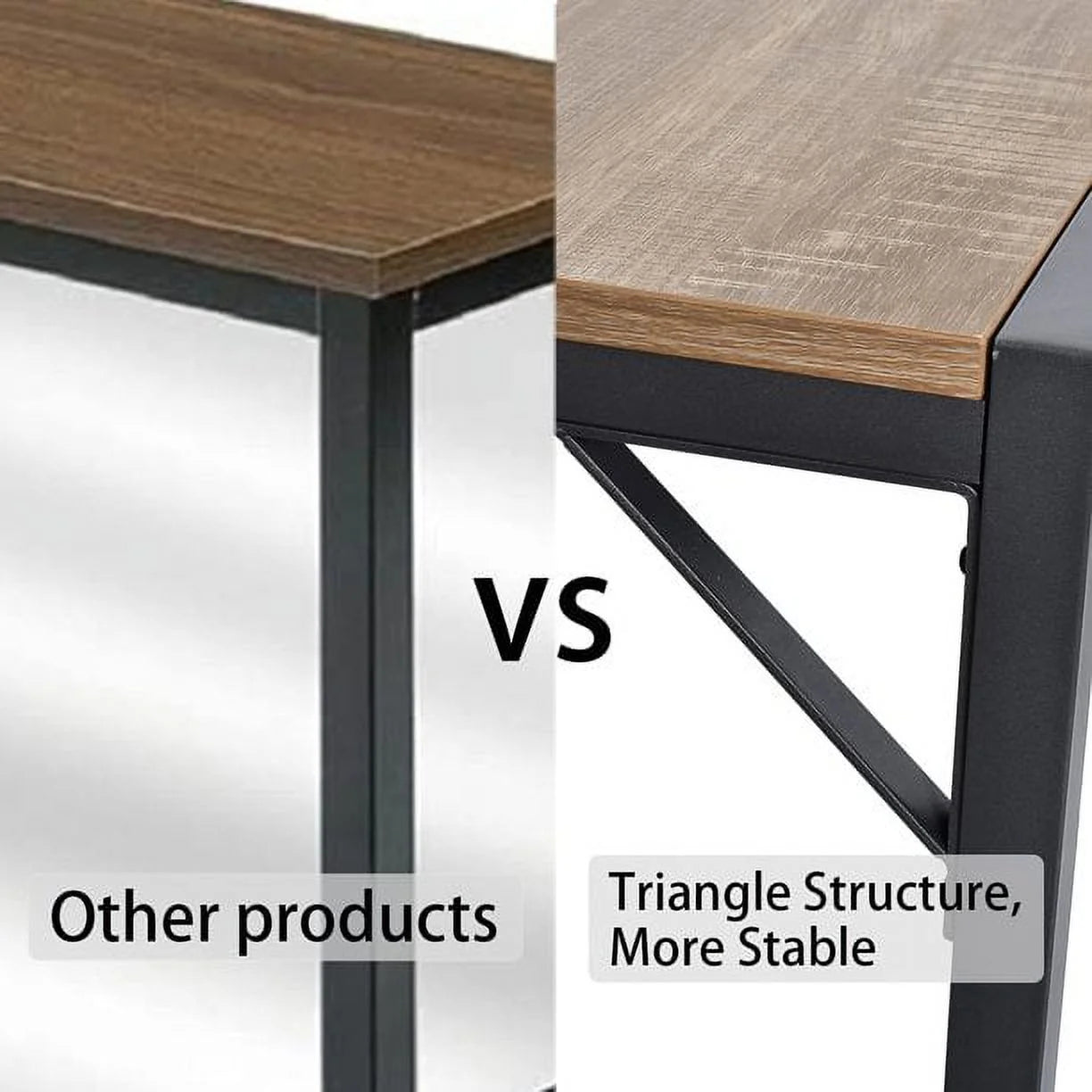 3-Piece Modern Industrial Dining Table Set with Benches, Multiple Colors