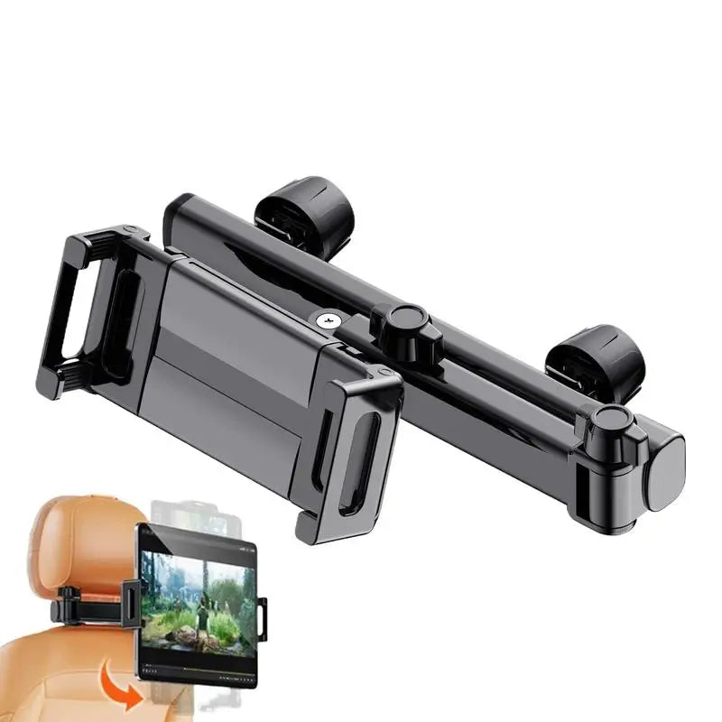 Car Tablet Holder Back Seat for Kids Telescopic Headrest Tablet Mount Tablet Car Holder Adjustable Folding Car Phone Stand