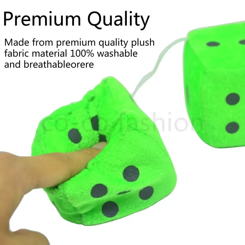 Car Pendant Ornaments Dice Velvet/Plush New Year Gift Car Groceries Car Styling World Car Interior Accessories