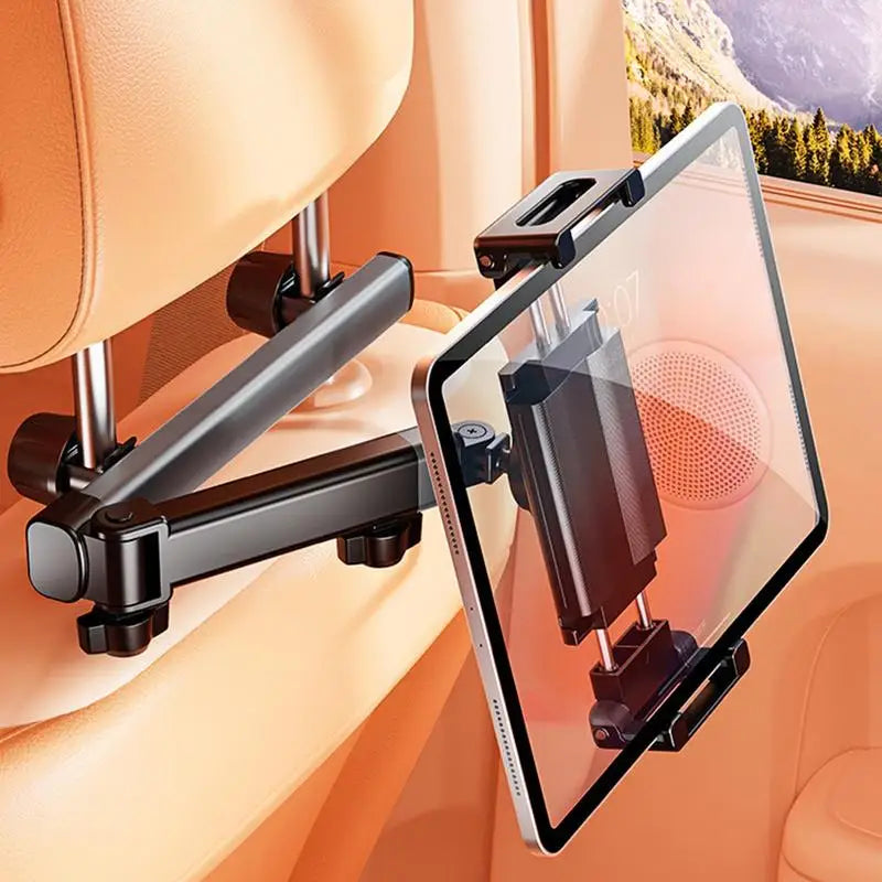 Car Tablet Holder Back Seat for Kids Telescopic Headrest Tablet Mount Tablet Car Holder Adjustable Folding Car Phone Stand
