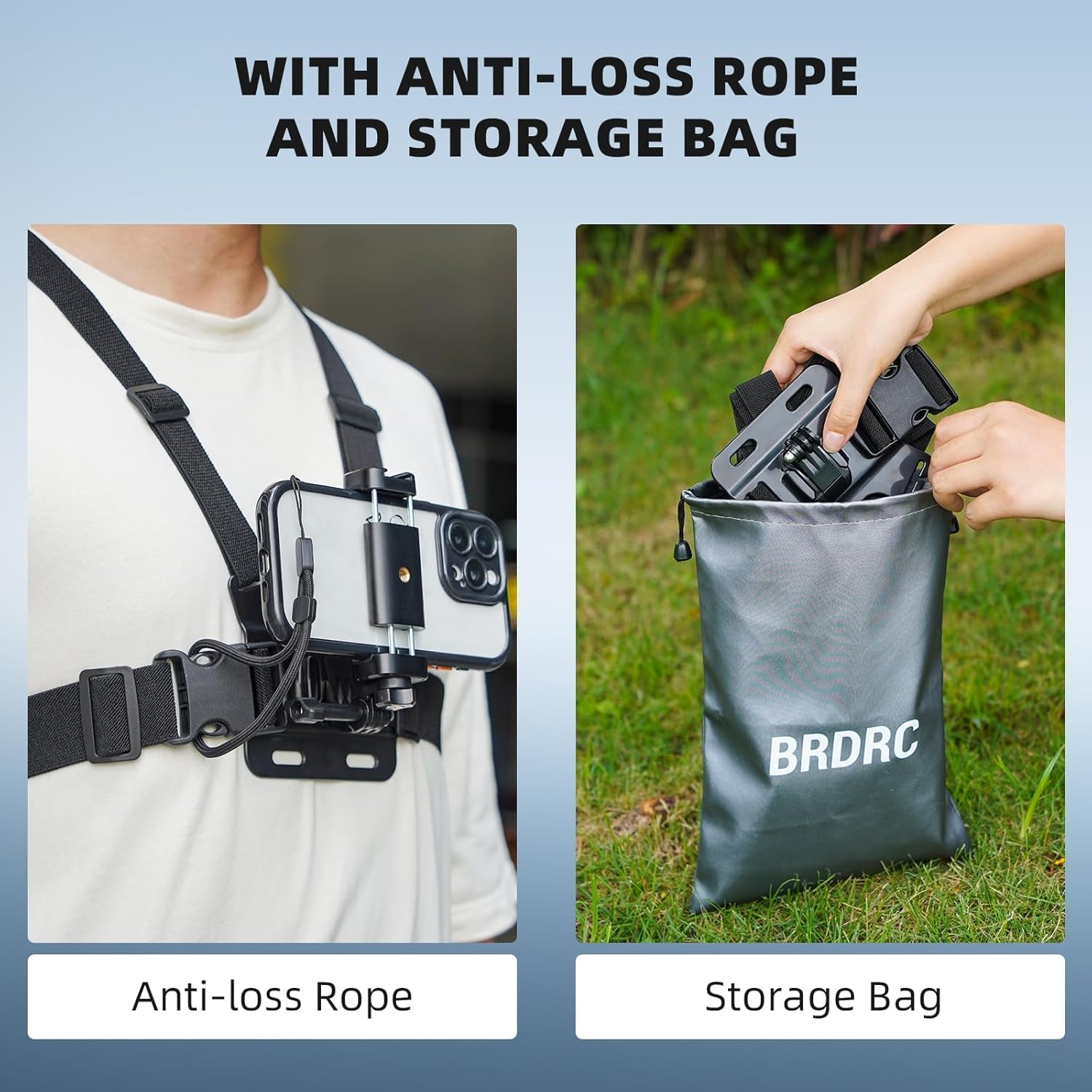 POV Phone Chest Mount for Iphone, Head Mount Camera for Recording Vlog Body Harn