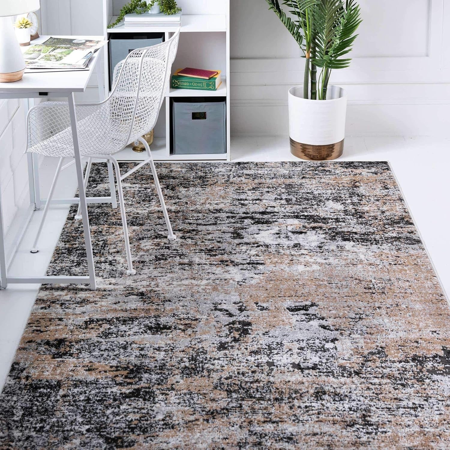 Leipzig Collection Area Rug – 2X3 Beige Low-Pile Rug Perfect for Entryways, Kitchens, Breakfast Nooks, Accent Pieces