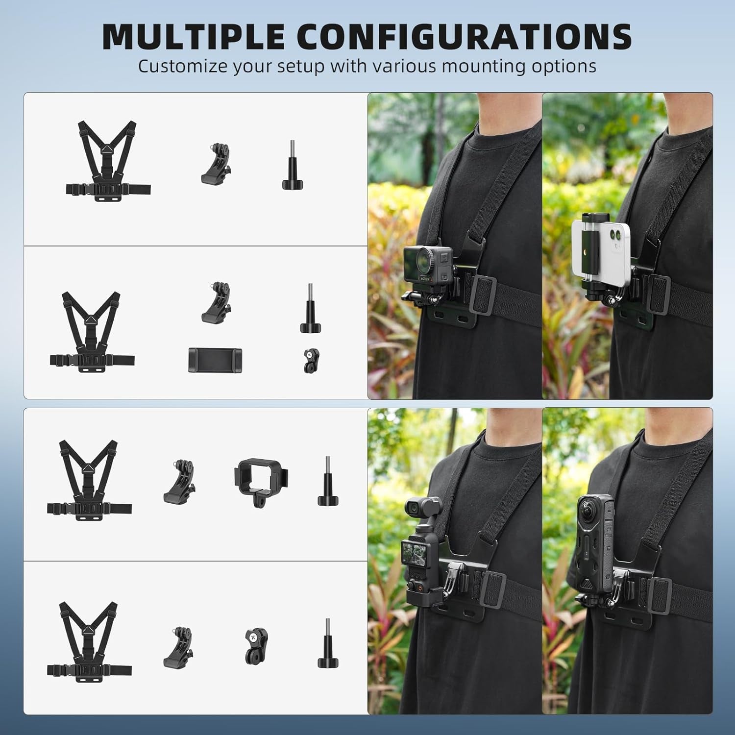 POV Phone Chest Mount for Iphone, Head Mount Camera for Recording Vlog Body Harn