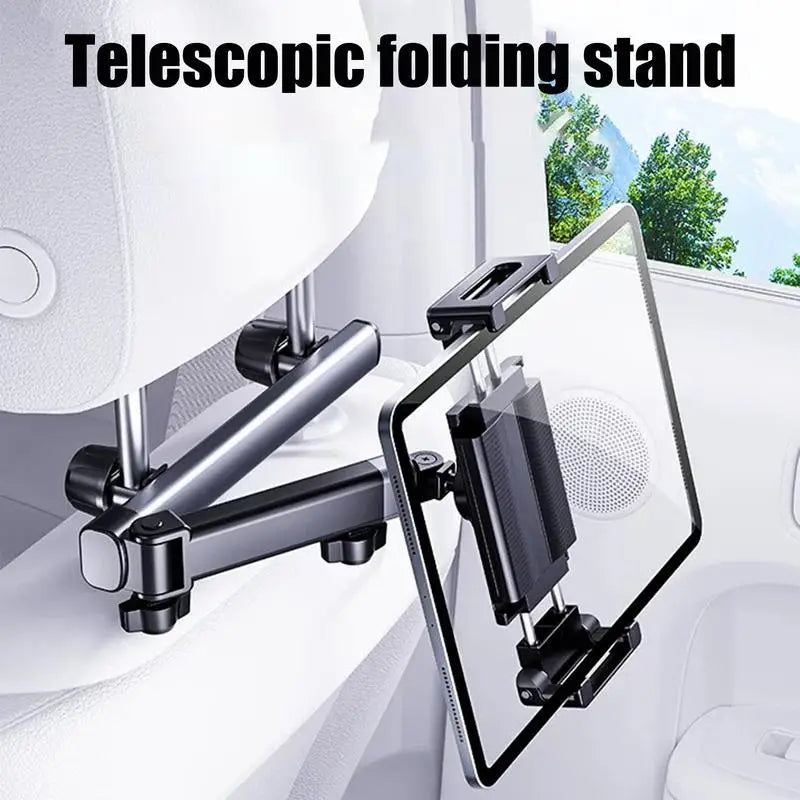 Car Tablet Holder Back Seat for Kids Telescopic Headrest Tablet Mount Tablet Car Holder Adjustable Folding Car Phone Stand