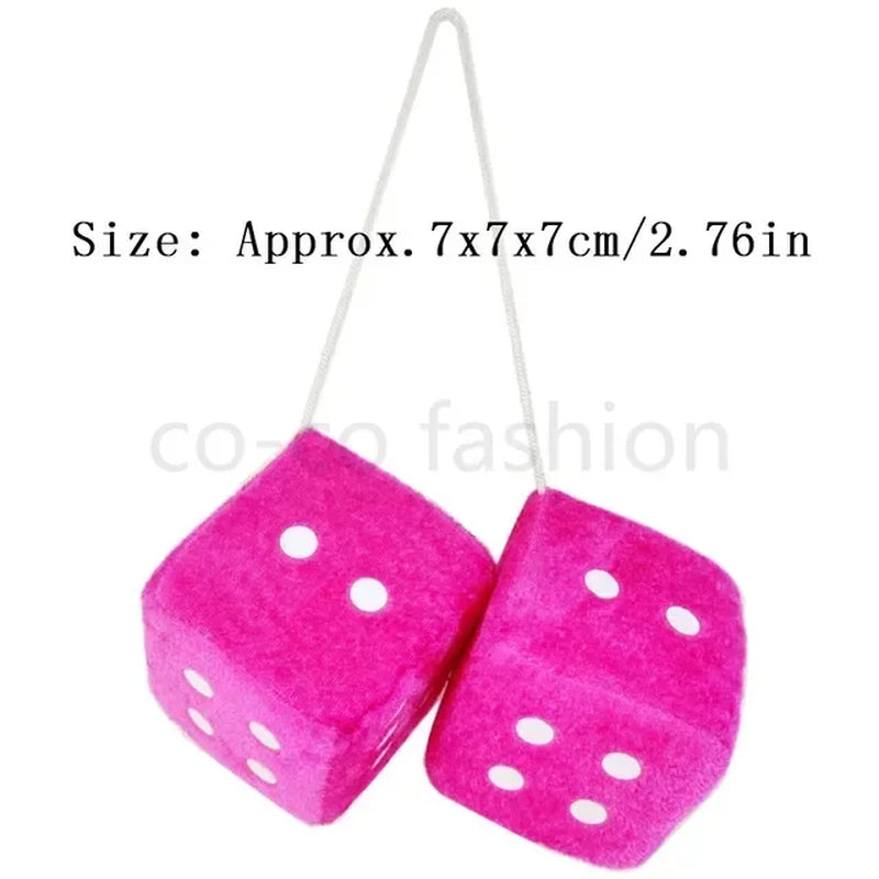 Car Pendant Ornaments Dice Velvet/Plush New Year Gift Car Groceries Car Styling World Car Interior Accessories