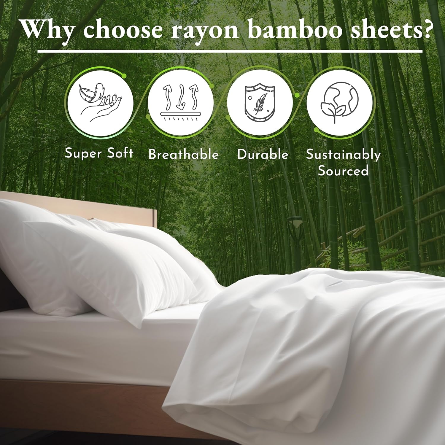 Twin Bed Sheets Set - Luxury Rayon from Bamboo Twin Sheet Set with Deep Pockets, Cool and Durable Bedding - Beige