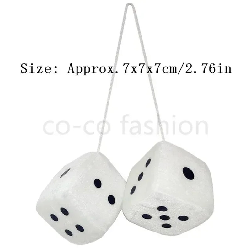 Car Pendant Ornaments Dice Velvet/Plush New Year Gift Car Groceries Car Styling World Car Interior Accessories