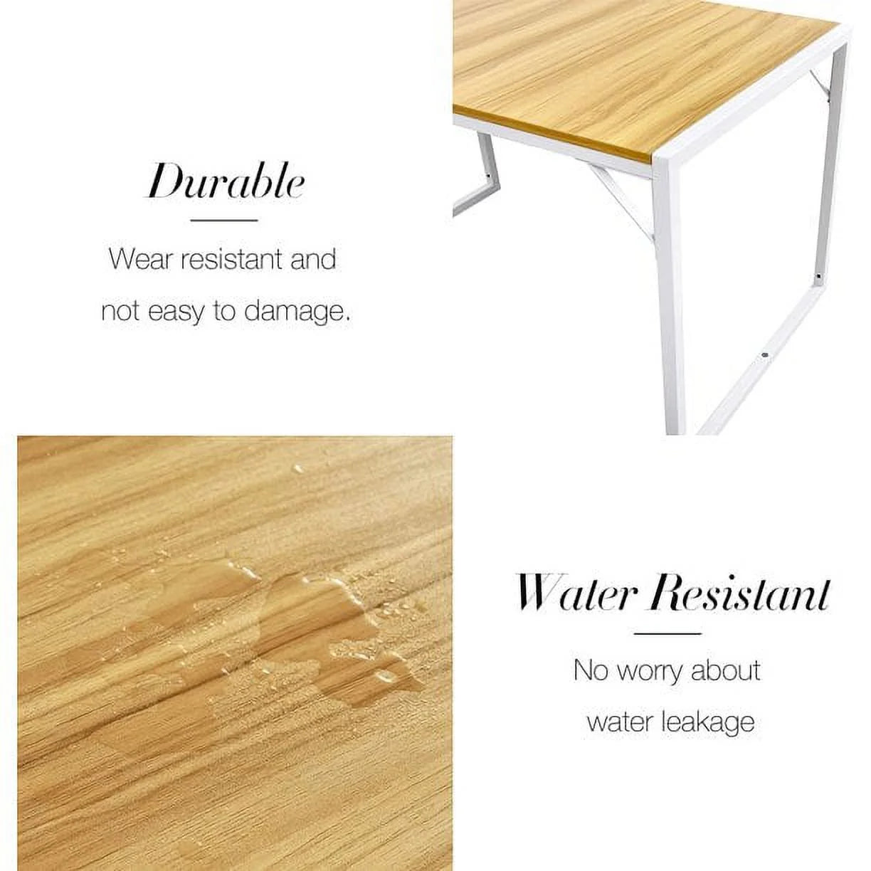 3-Piece Modern Industrial Dining Table Set with Benches, Multiple Colors