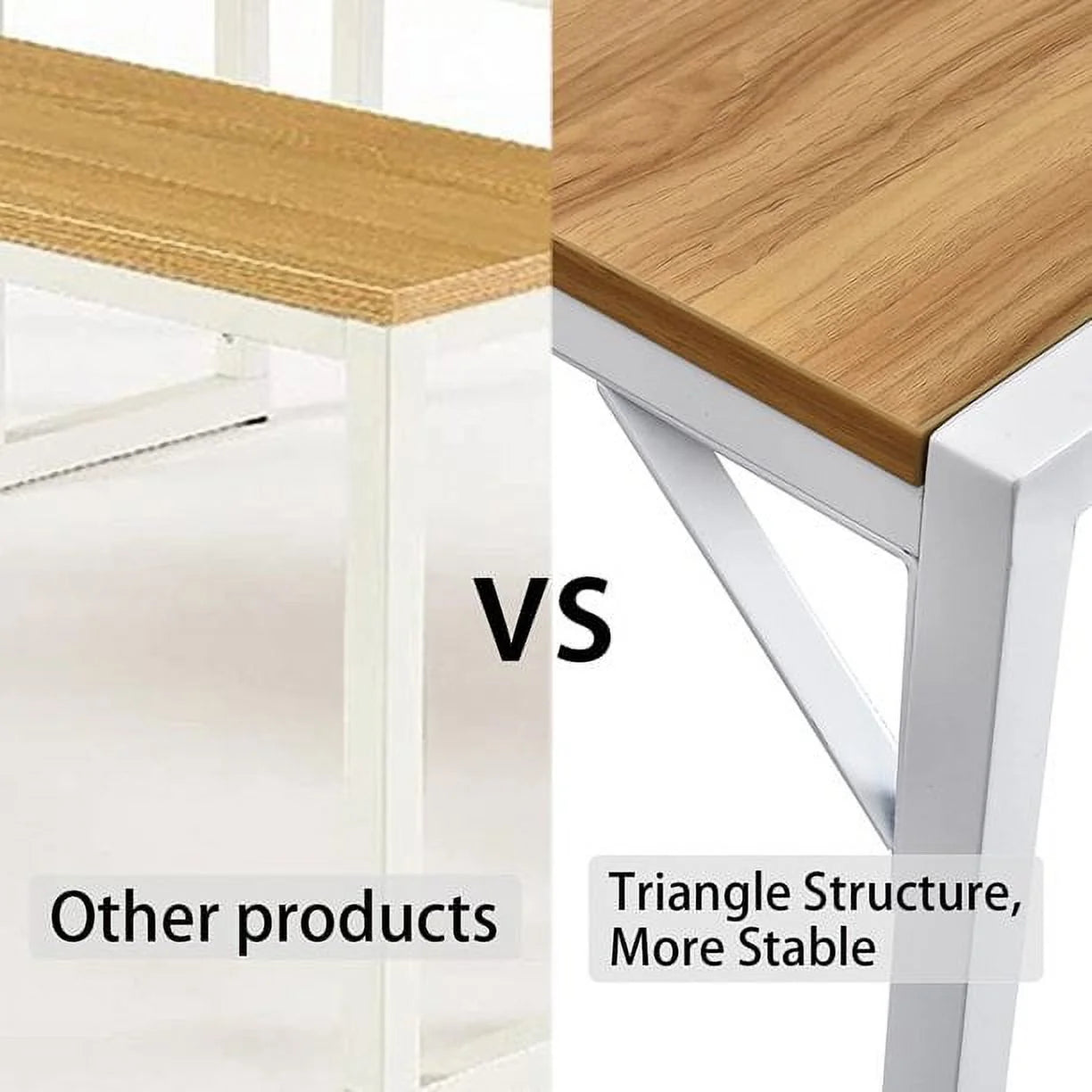 3-Piece Modern Industrial Dining Table Set with Benches, Multiple Colors