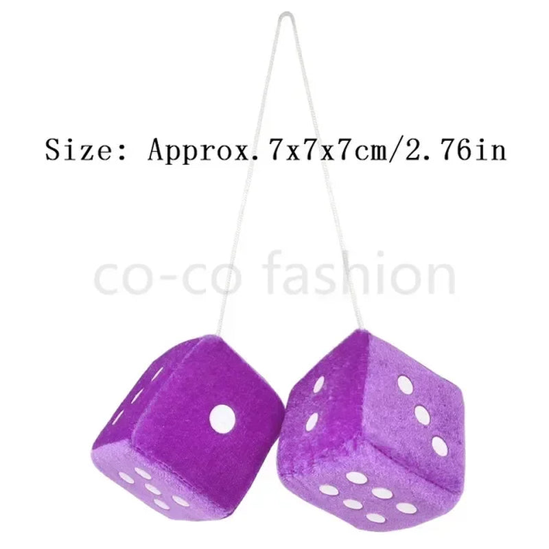 Car Pendant Ornaments Dice Velvet/Plush New Year Gift Car Groceries Car Styling World Car Interior Accessories