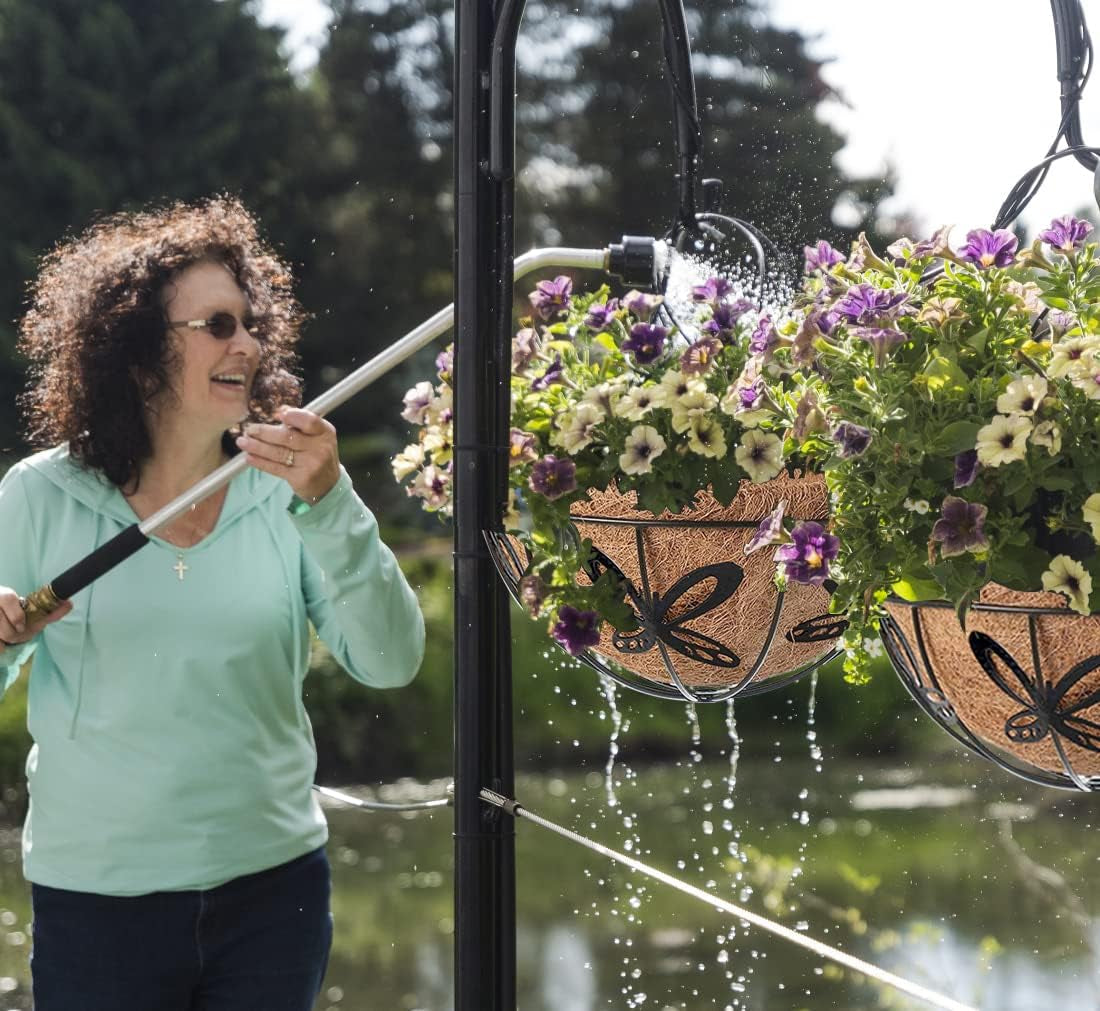 3 Packs 12 Inch Hanging Baskets Planter for Plants, Outdoor Hanging Plant Holder Decor Flower Pots Hanger Garden Decoration Indoor Watering Hanging Baskets (3 Pcs, 12Inch)