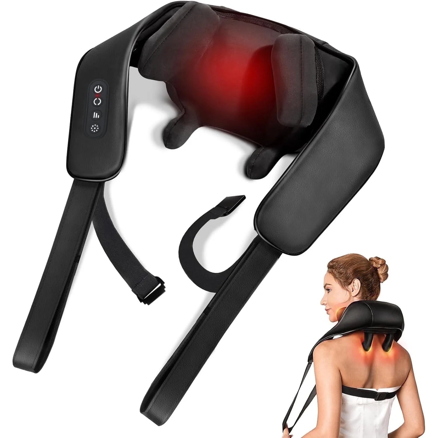 Neck Massager with Heat, Cordless Shoulder Massager, 4D Deep Kneading Shiatsu Shoulder and Neck Massage, Gift for Mother'S Day and Father'S Day