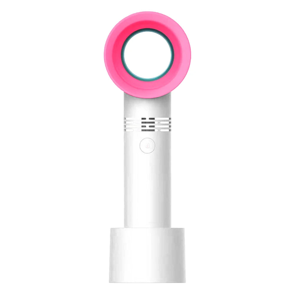 Bladeless Desktop Fan Portable Wireless Air Cooling Fan USB Charging Table Fan 6-Speed Adjustable Low Noise Vertical Cooling Fan