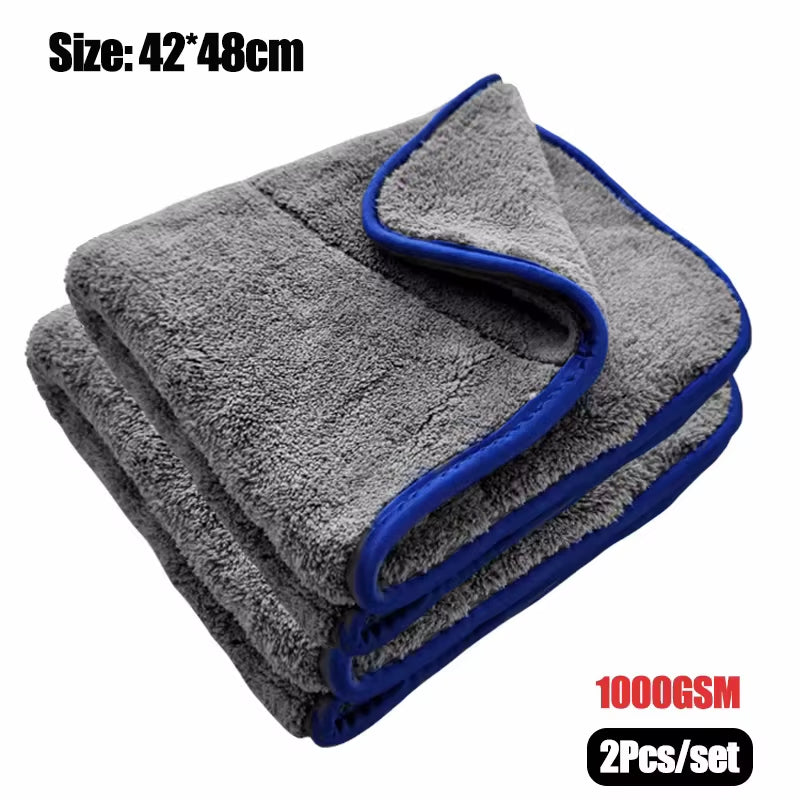 60*90 1200GSM Car Detailing Microfiber Towel Cleaning Rag for Car Drying Car Wash Car Care Cloth Detailing Car Washing Kitchen