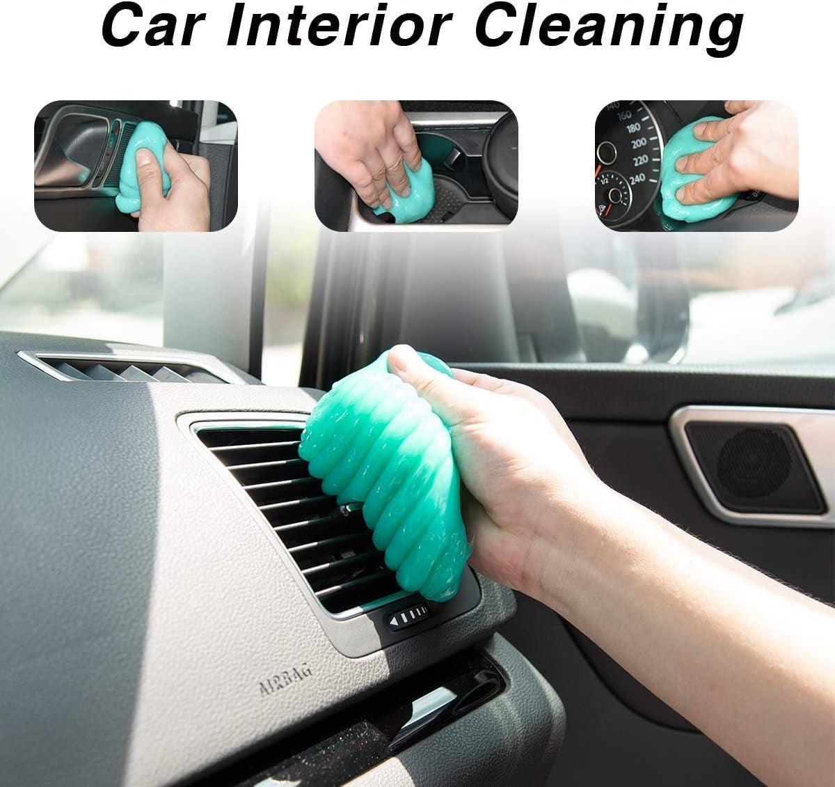 Cleaning Gel for Car Dust Cleaner Car Interior Slime for Detailing Putty for Dust Dirt Crumbs in Corners Clean the Dashboard Console and Vents