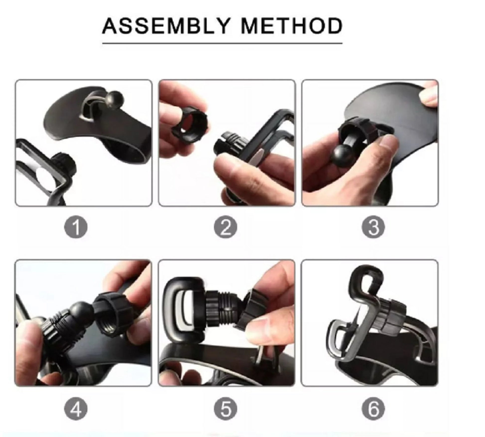 1-Pack 360° Universal Car Dashboard Phone Mount – Versatile GPS & Cellphone Holder Clamp Stand for Safe Driving