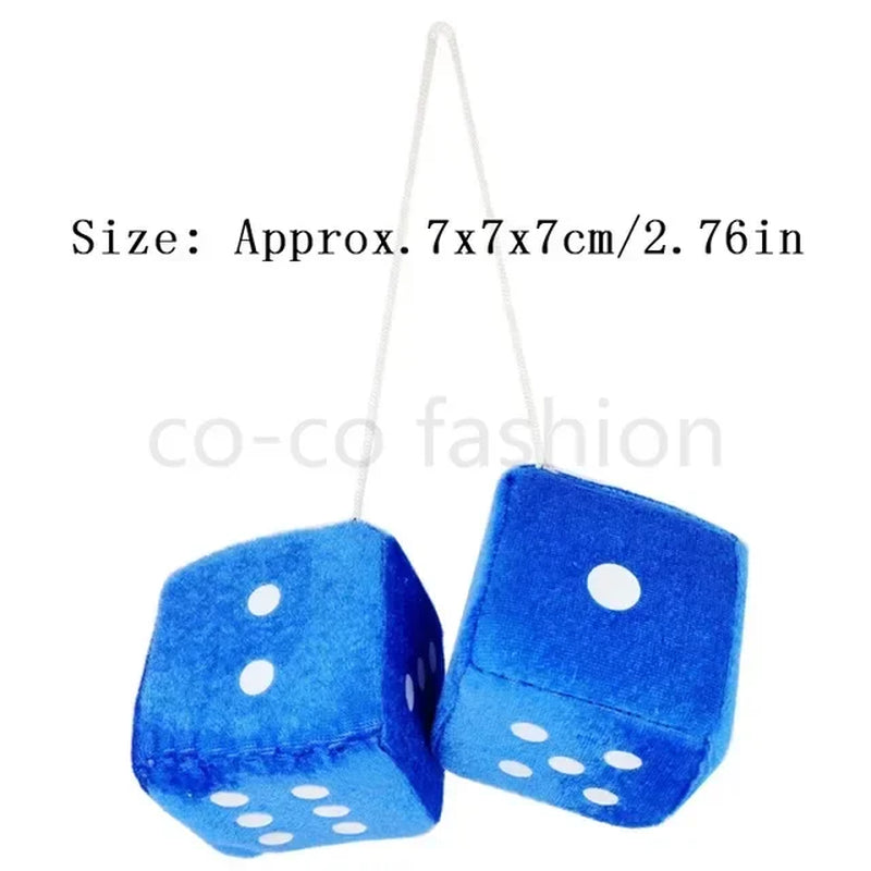 Car Pendant Ornaments Dice Velvet/Plush New Year Gift Car Groceries Car Styling World Car Interior Accessories