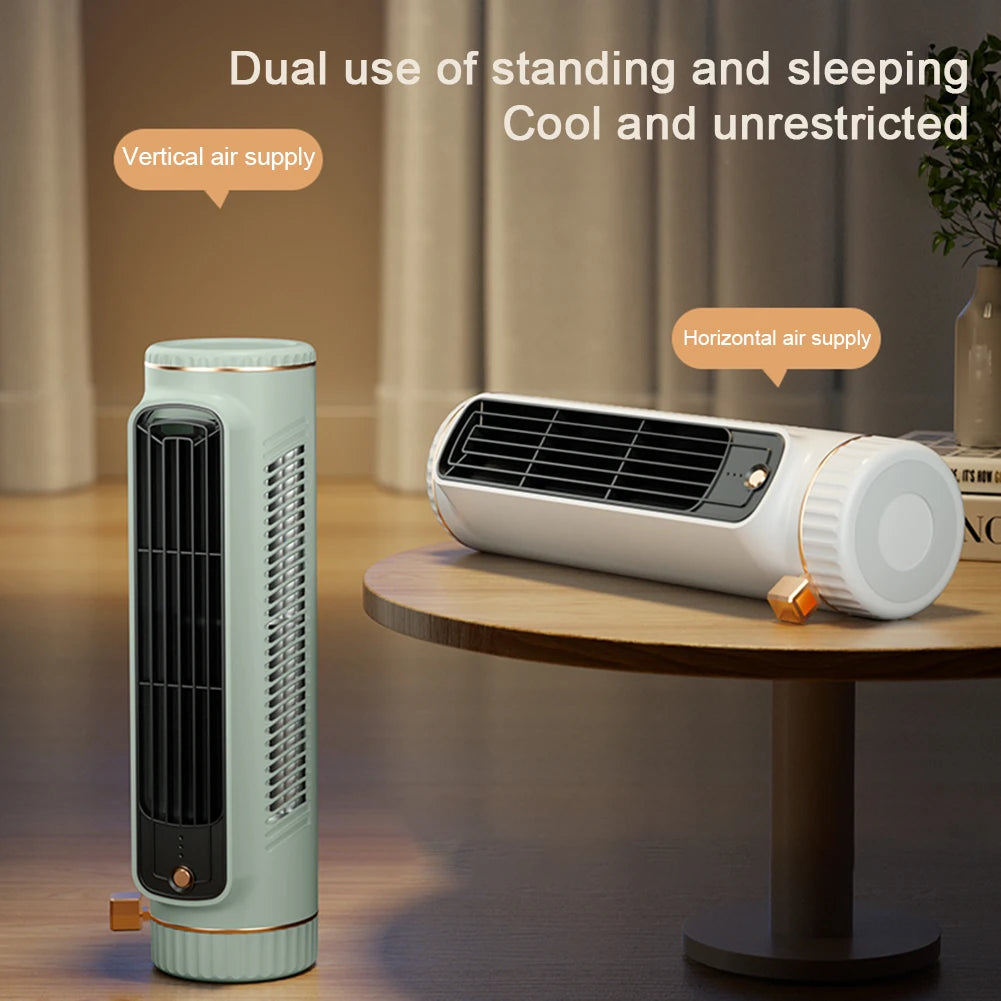 Desk Tower Fan 3 Speeds Quiet Air Cooler Tabletop Air Conditioner Desktop Cooling Fan Summer Ventilation Fan Desktop Cooling Fan