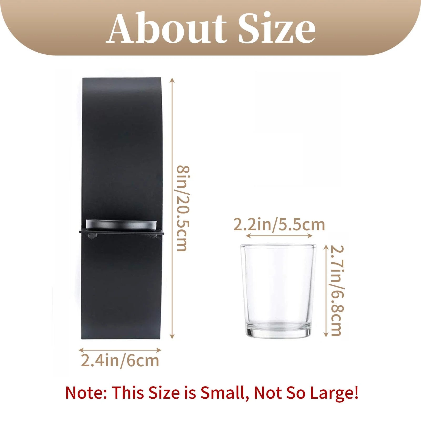 Modern 2-Light Black Wall Sconces with Clear Glass Metallic Wall Mounted Candle for Decor