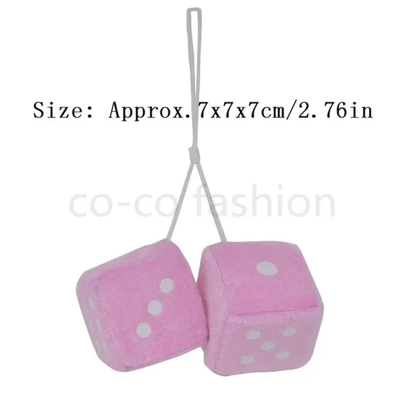 Car Pendant Ornaments Dice Velvet/Plush New Year Gift Car Groceries Car Styling World Car Interior Accessories