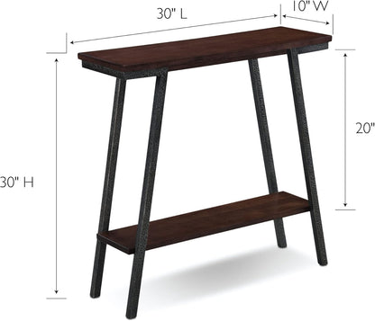 11431 Empiria Hall Console with Shelf, Walnut