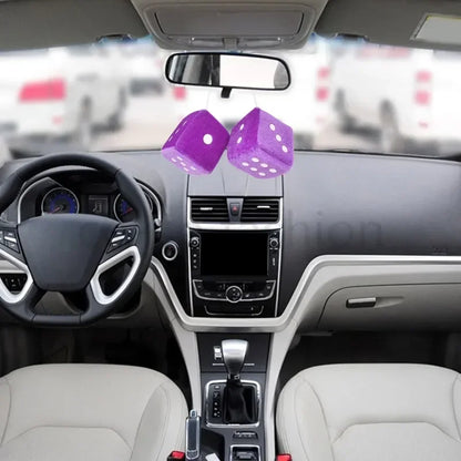 Car Pendant Ornaments Dice Velvet/Plush New Year Gift Car Groceries Car Styling World Car Interior Accessories