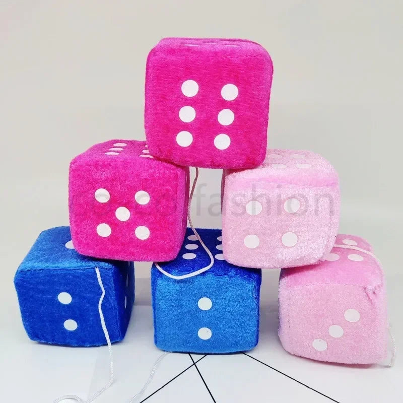 Car Pendant Ornaments Dice Velvet/Plush New Year Gift Car Groceries Car Styling World Car Interior Accessories