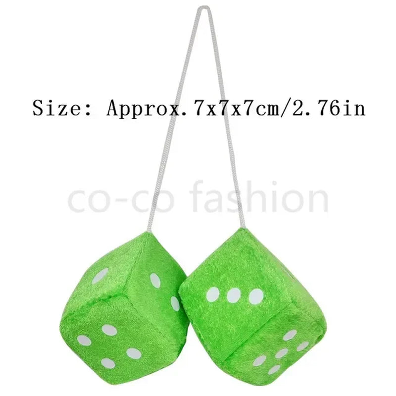 Car Pendant Ornaments Dice Velvet/Plush New Year Gift Car Groceries Car Styling World Car Interior Accessories