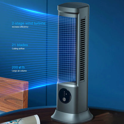 Desk Tower Fan 3 Speeds Quiet Air Cooler Tabletop Air Conditioner Desktop Cooling Fan Summer Ventilation Fan Desktop Cooling Fan