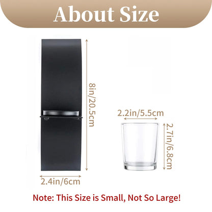 Modern 2-Light Black Wall Sconces with Clear Glass Metallic Wall Mounted Candle for Decor